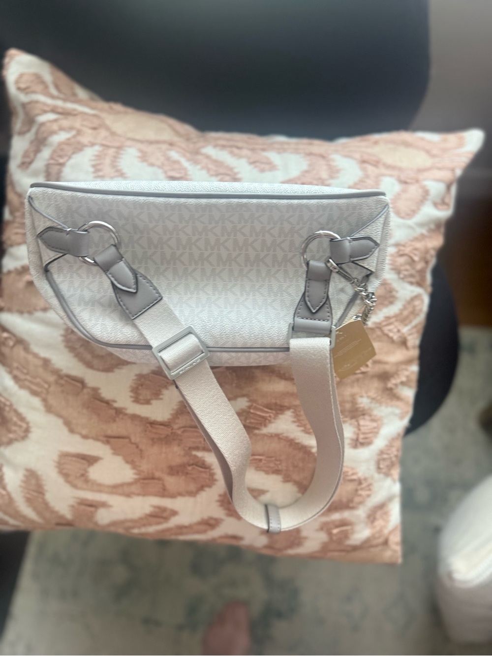 Michael Kors Gray Logo Waistpack with Silver Hardware. NWT - Picture 6 of 7